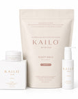 Kailo skincare and wellness products on a white background