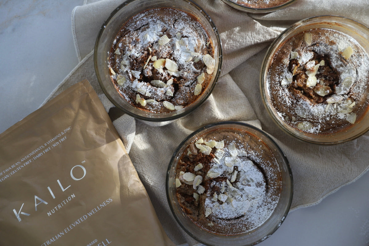 almond croissant baked oats healthy high protein breakfast recipe