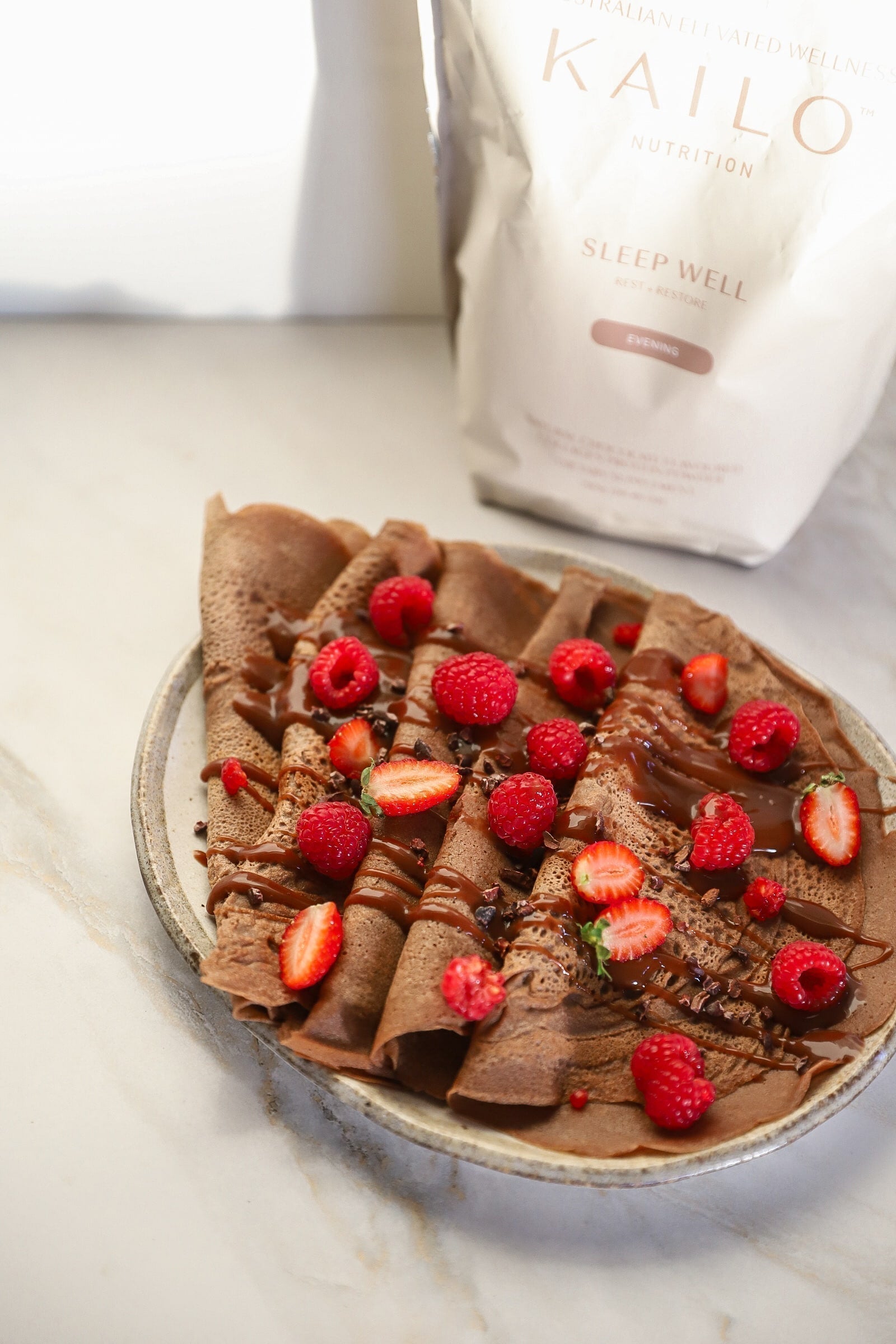 magnesium chocolate crepes healthy chocolate crepe recipe sleep support