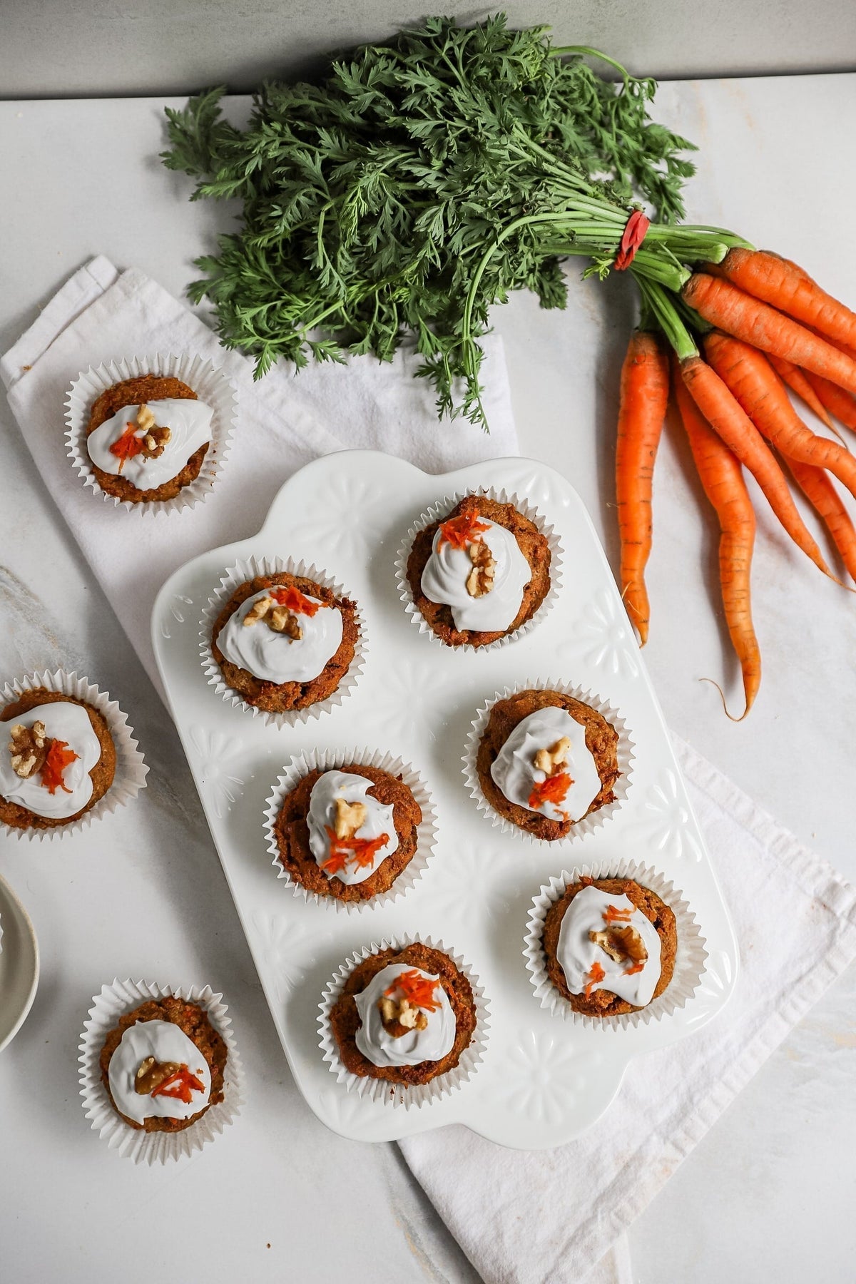 Healthy Carrot Cake Muffins with Vanilla Chai Protein