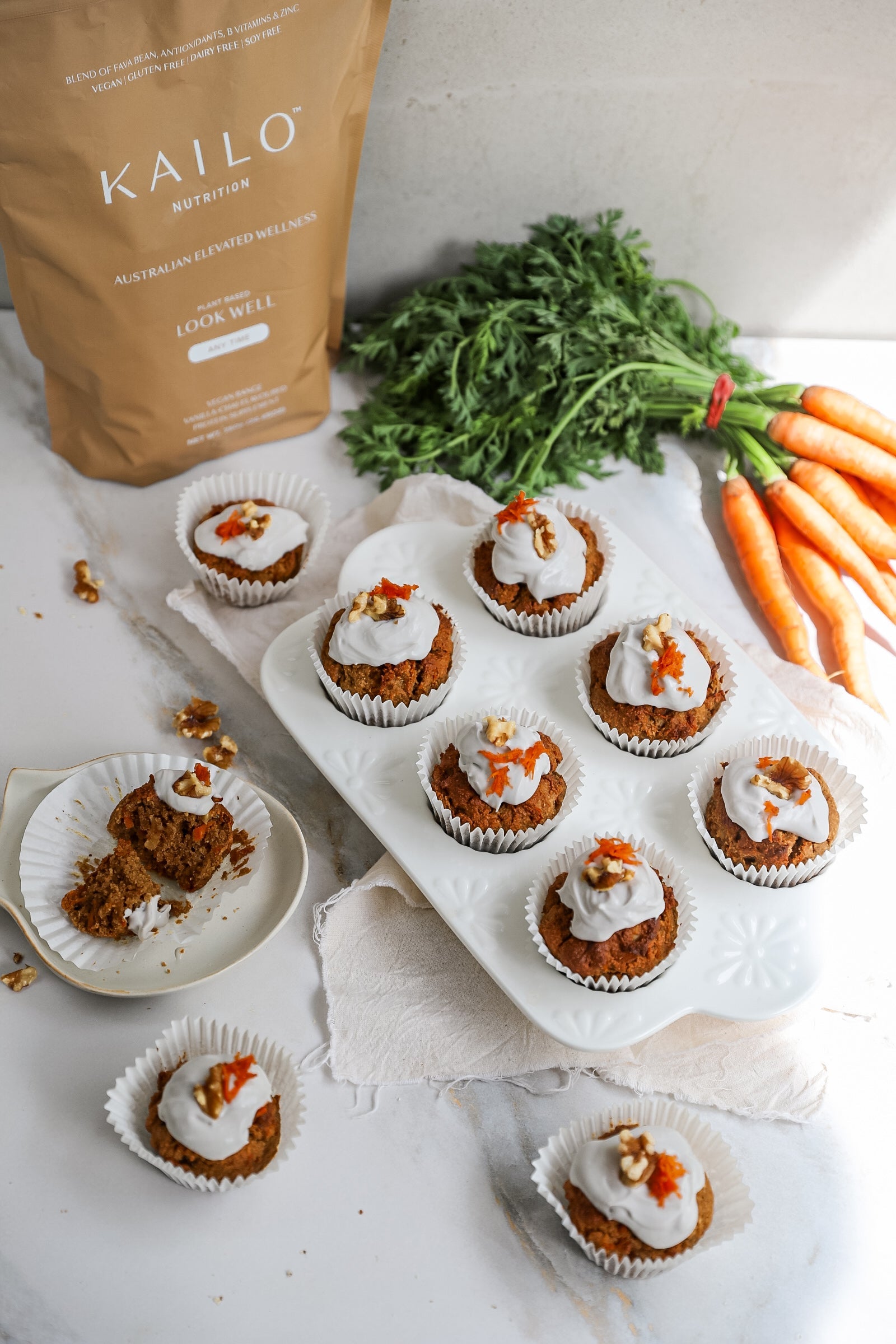 Carrot Cake Muffin with Vanilla-Chai