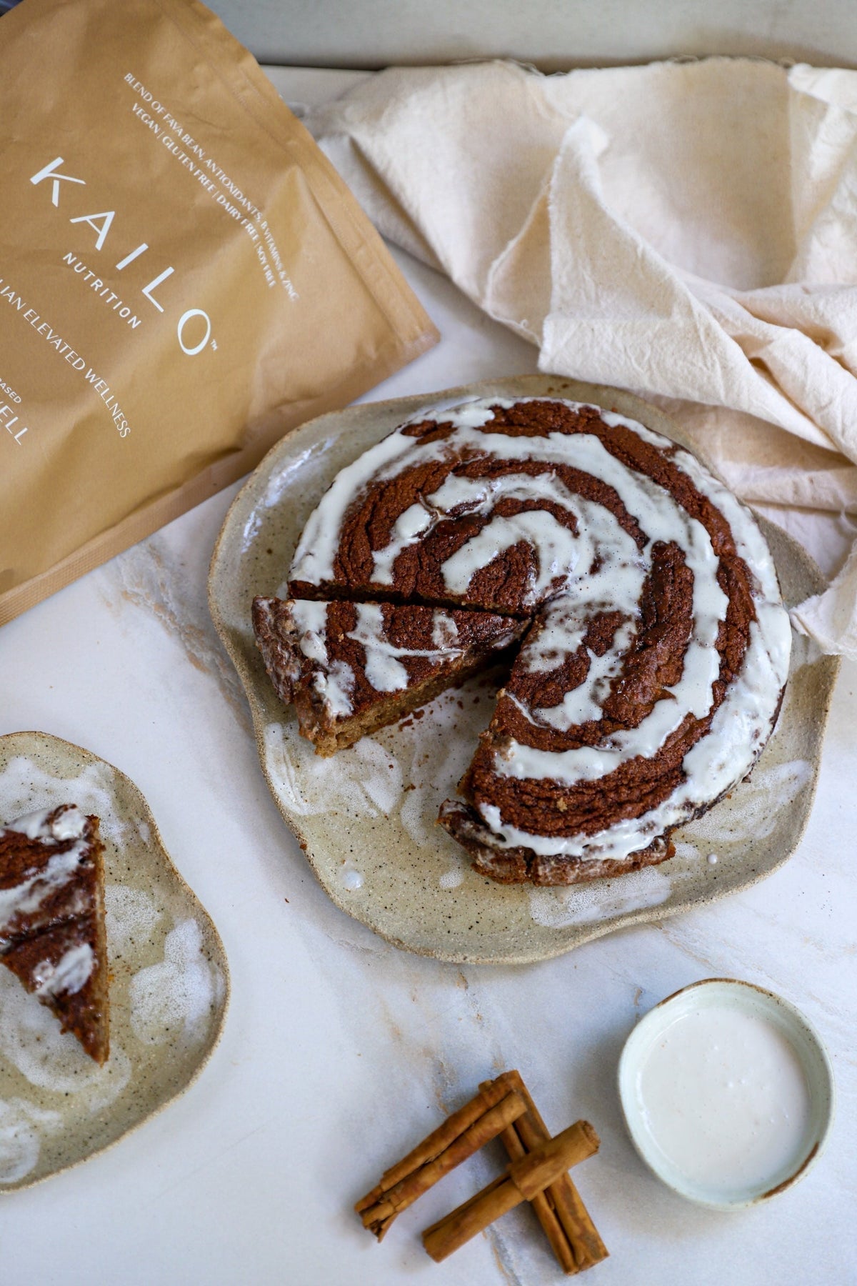 cinnamon roll cake bread healthy vanilla chai protein loaf recipe