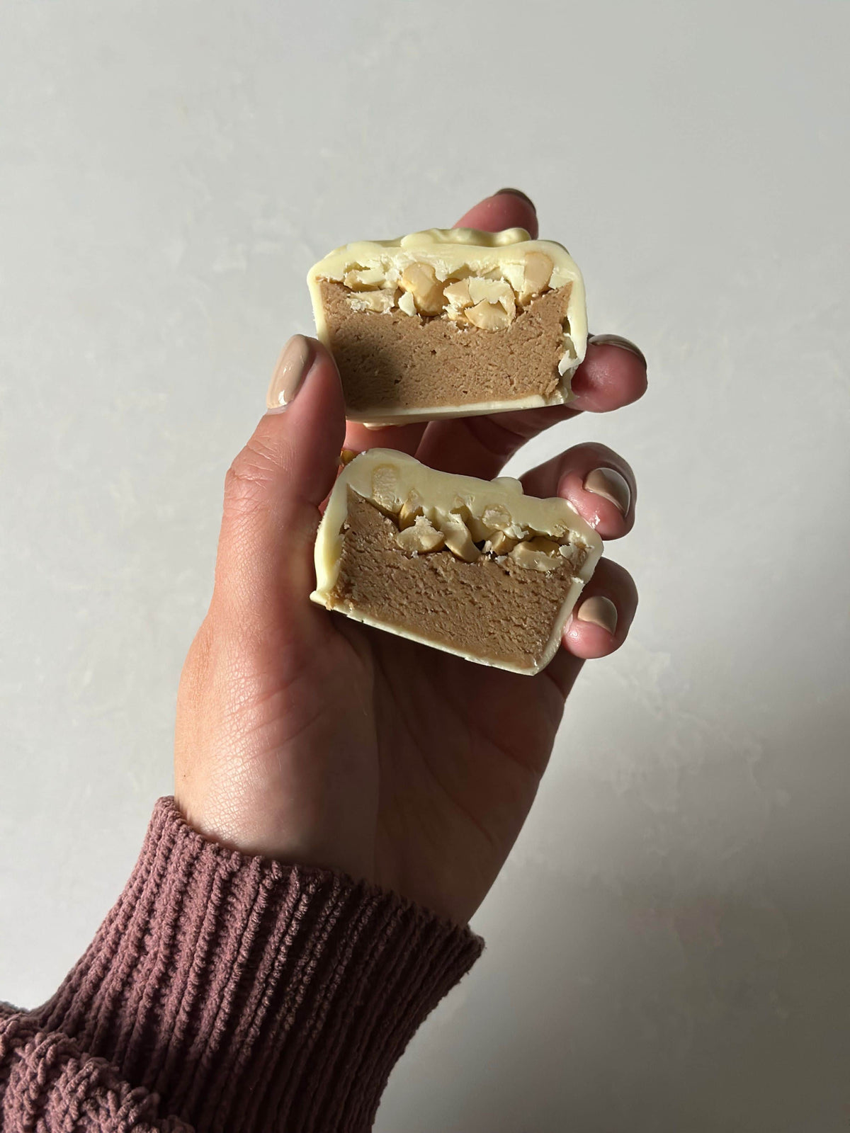 cashew butter protein cups healthy no bake high protein snack