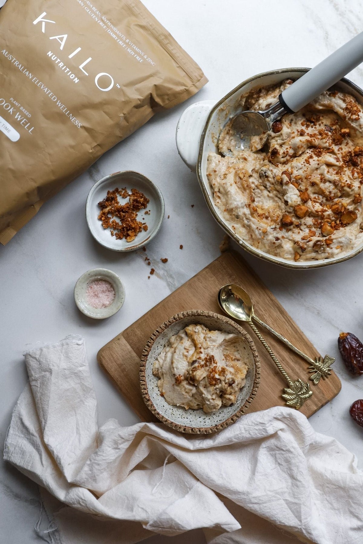 caramel vanilla chai protein ice cream healthy no churn dessert