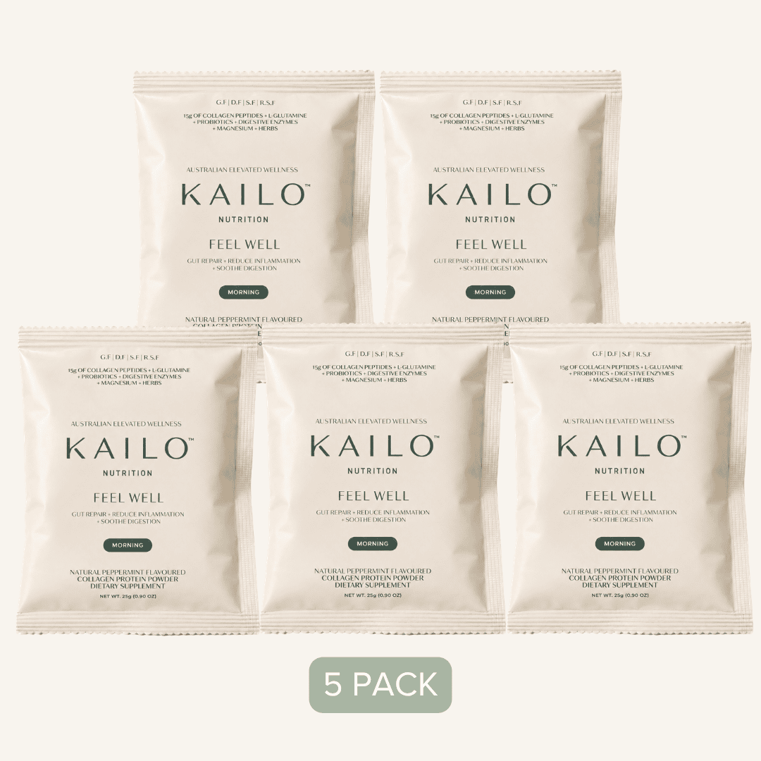 FEEL WELL (Gut Health Collagen Blend) - Peppermint 5 x 25g pack