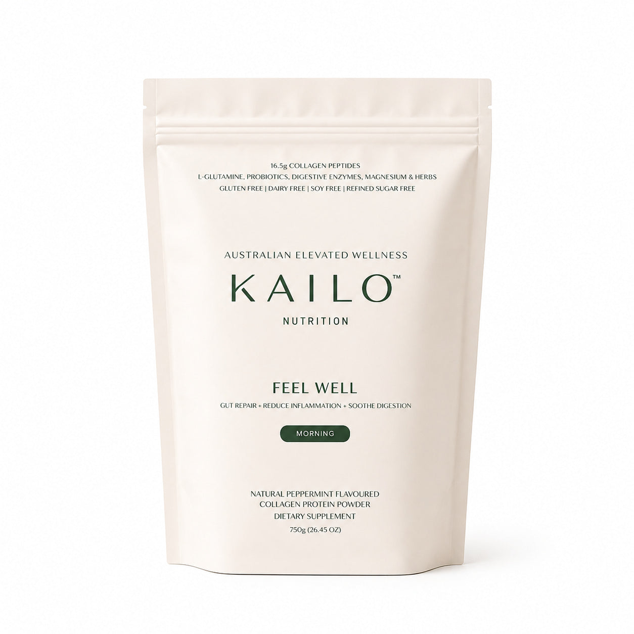 Kailo Nutrition 'Feel Well' supplement package on a white background