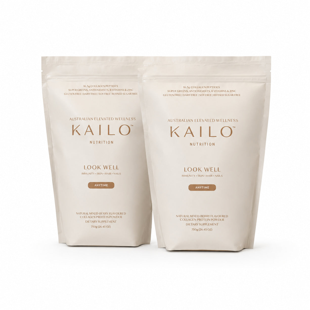 Two packages of Kailo Nutrition on a white background