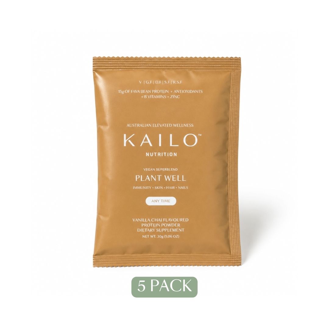 Kailo Nutrition plant-based protein powder package on a white background