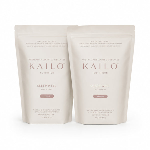 Two packages of Kailo Nutrition Sleep Well on a white background